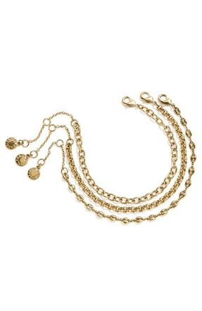 BaubleBar Emmy Set of 3 Waterproof Bracelets in Gold at Nordstrom