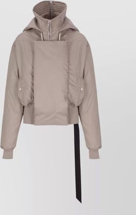 Rick Owens cropped bomber jacket quilted high neck