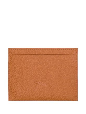 Longchamp Le Foulonn&eacute; leren pasjeshouder - Oranje