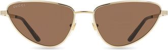 Gucci GG1879S 002 Womens Sunglasses Gold Size 57 - Free RX Lenses - Free RX Lenses