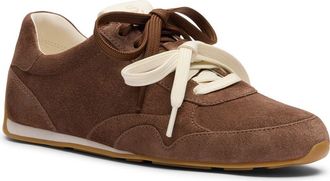 Stuart Weitzman Bond Sport Leather Sneaker in Cigar at Nordstrom, Size 7.5