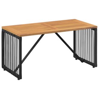 vidaXL Mesa De Exterior Negro Y Marr&oacute;n 80 X 40 X 40 Cm Rat&aacute;n Sint&eacute;tico Vidaxl