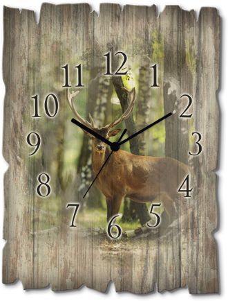 Artland Wanduhr »Hirsch 4 - Wald« wahlweise mit Quarz- oder Funkuhrwerk, lautlos ohne Tickgeräusche