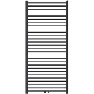 ECD Germany Ecd Germany - Radiador Toallero Sahara - 750x 1500 Mm Antracita - Curvado Con Conexi&oacute;n Central - Radiadores De Agua Calefaccion