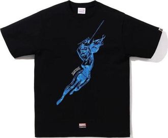 A Bathing Ape x MARVEL Black Widow T-shirt Black 1I73-110-909-BLK