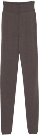 Rick Owens Virgin Wool Leggings - Dames - Leggings - Grijs - S - Wol - Broeken