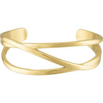 BEN ONI Crossover Cuff Bracelet in Gold at Nordstrom