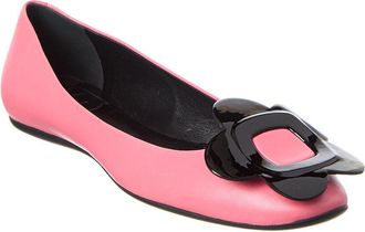 Roger Vivier Flower Leather Flat