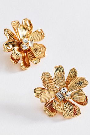 BaubleBar Zahra Gold Flower Earrings