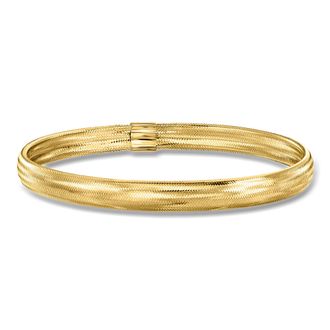 Canaria Canaria Italian 10kt Yellow Gold Mesh Stretch Bangle Bracelet