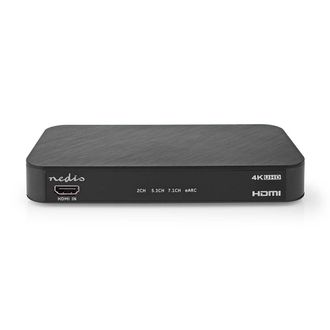 Nedis Convertidor Audio Digita 2 V&iacute;a Interruptores: Energ&iacute;a Dc / 1x Entrada Hdmi Salida De Conexiones: 1x 3.5 Mm / 1x Toslink / 3x Hdmi Output Autom&aacute;tico / 