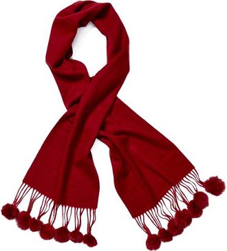 La Fiorentina Womens Cashmere Red Scarf