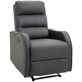 HOMCOM Sill&oacute;n con reclinaci&oacute;n 65x89x100 cm gris