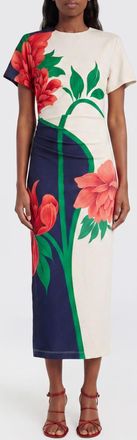 La DoubleJ Abito midi in viscosa stretch