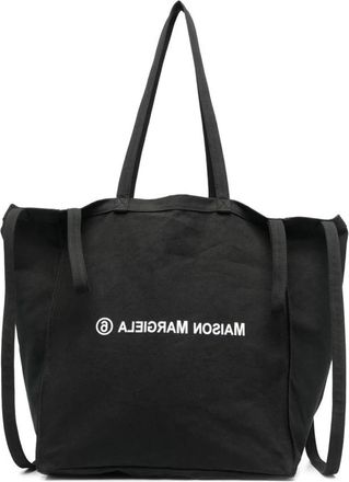 Maison Margiela Canvas Tote Bag - Dames - Shoppers - Zwart - ONE Size - Katoen - Tassen