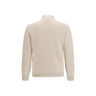 Brunello Cucinelli Mens Beige Cashmere Turtleneck Clothing