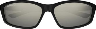 Balenciaga Cat-eye Zonnebril - unisex - Zonnebrillen - Zwart - 60 MM - Leer - Accessoires