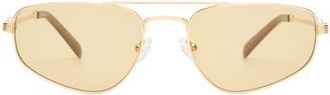 Luv Lou The Harvey 58mm Cat Eye Sunglasses in Gold at Nordstrom