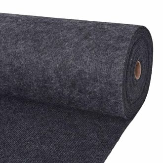 vidaXL Alfombra Gris Antracita 1,2 X 10 M Poli&eacute;ster Vidaxl