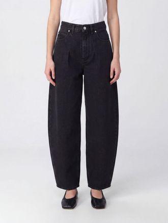 Jacquemus Jeans baggy Le De-N&icirc;mes Ovalo a vita alta in denim di cotone