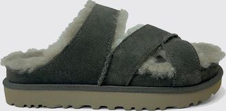 UGG Sandali Greenport Cross Strap in pelle scamosciata con interni in lana e tacco basso