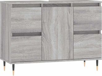 vidaXL Mobile da Bagno Grigio Sonoma 80x33x60 cm in Legno Multistrato Vidaxl