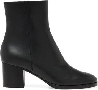 Gianvito Rossi Santiago Bootie in Black Calf at Nordstrom, Size 38.5