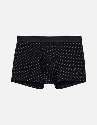 HOM Hom Mens Max Microfibre Boxer Brief, Black Print - Size: 33/32/32