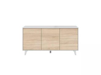 Usinestreet Aparador 3 puertas - L154 cm - Blanco