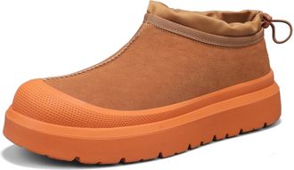 Generic Warm Anti-Slip Thick Sole Boots for Men & Women, Winter Fleece Lined Suede Ankle Boots for Casual & Outdoor Brown