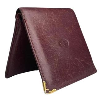 Cartier Vintage, unisex, Rood, ONE Size, Leer, Pre-owned Vintage Portemonnee