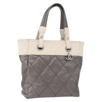 Chanel Pre-owned Vintage Hand Bag - Dames - Pre-owned - Grijs - Maat: ONE Size Leer