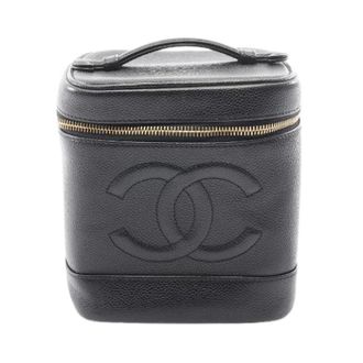Chanel Pre-owned Handbags, female, Black, Size: ONE SIZE Pre-owned Coco Mark Grained Calfskin Handbag