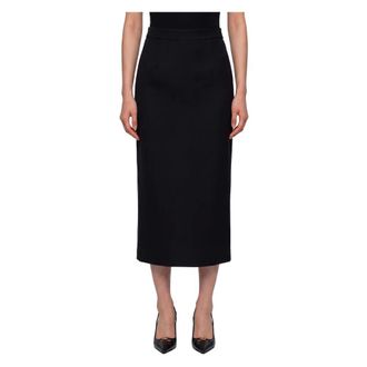 Dolce & Gabbana Falda l&aacute;piz de lana el&aacute;stica - Skirts - Mujer - Negro - M