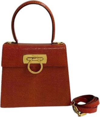 Ferragamo Pre-owned Mini Bags, female, Orange, Size: ONE SIZE Pre-owned Mini Bag