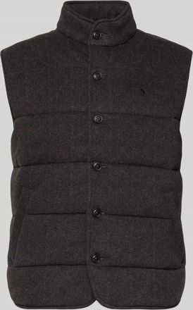 Polo Ralph Lauren Regular Fit Steppweste aus reinen Baumwolle in Anthrazit Melange, Gr&ouml;&szlig;e XXL