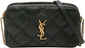 Saint Laurent Pre-owned Becky Leren Schoudertas met Ketting - Dames - Vintage Schoudertas - Groen - ONE Size - Leer - Vintage