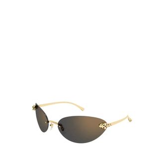 Cartier Sunglasses, female, Yellow, Size: ONE SIZE Cat-eye Sunglasses