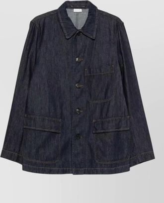 Dries Van Noten braxton denim jacket collared front pockets