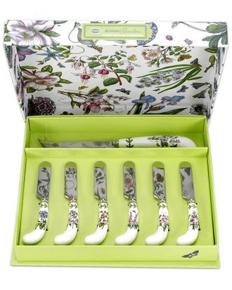 Portmeirion Botanic Garden Cheese Knife & Spreaders (Set Of 7)