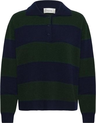 MY ESSENTIAL WARDROBE MWJola Gebreide Polo Trui - Dames - Polos - Groen - L - Wol - Tops