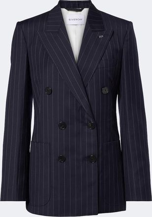 Givenchy Blazer cruzado de lana con raya diplom&aacute;tica