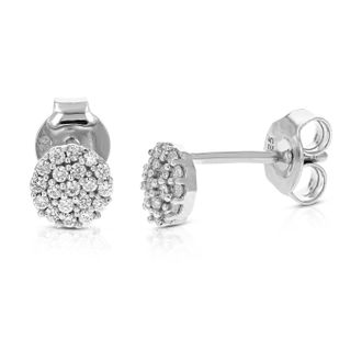 Vir Jewels 1/5 cttw Lab Grown Diamond Composite Earrings in Sterling Silver With Push Backs For Women