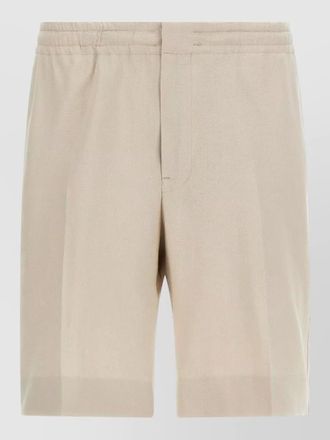 Ermenegildo Zegna linen bermuda shorts featuring back side pockets