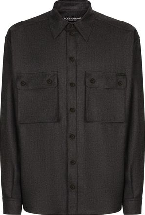 Dolce & Gabbana woolen shirt - men - Virgin Wool - 40 - Grey