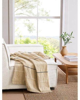 Brooklyn Loom Oxford Knit Stripe Throw
