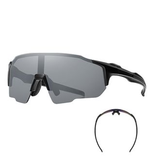 Generic Polarized Cycling Sunglasses - Interchangeable Lens Glasses, Outdoor Sports Eyewear | Lightweight Hiking Bike Running Mountain Driving, Photochromic L