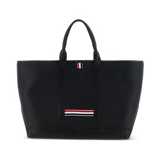 Thom Browne Medium Tote Bag - male - Thom Browne - Shopping Bags - Black - ONE SIZE - Bags