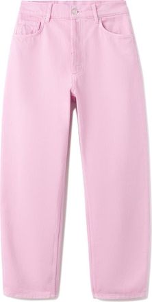 Mango Featuring Hailey Bieber High Waist Jennifer Jeans in Lilac at Nordstrom, Size 10