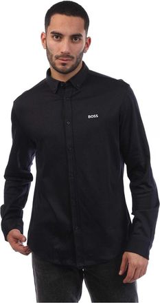HUGO BOSS Mannen B Motion Regular Lange Mouwen Shirt (Donkerblauw)